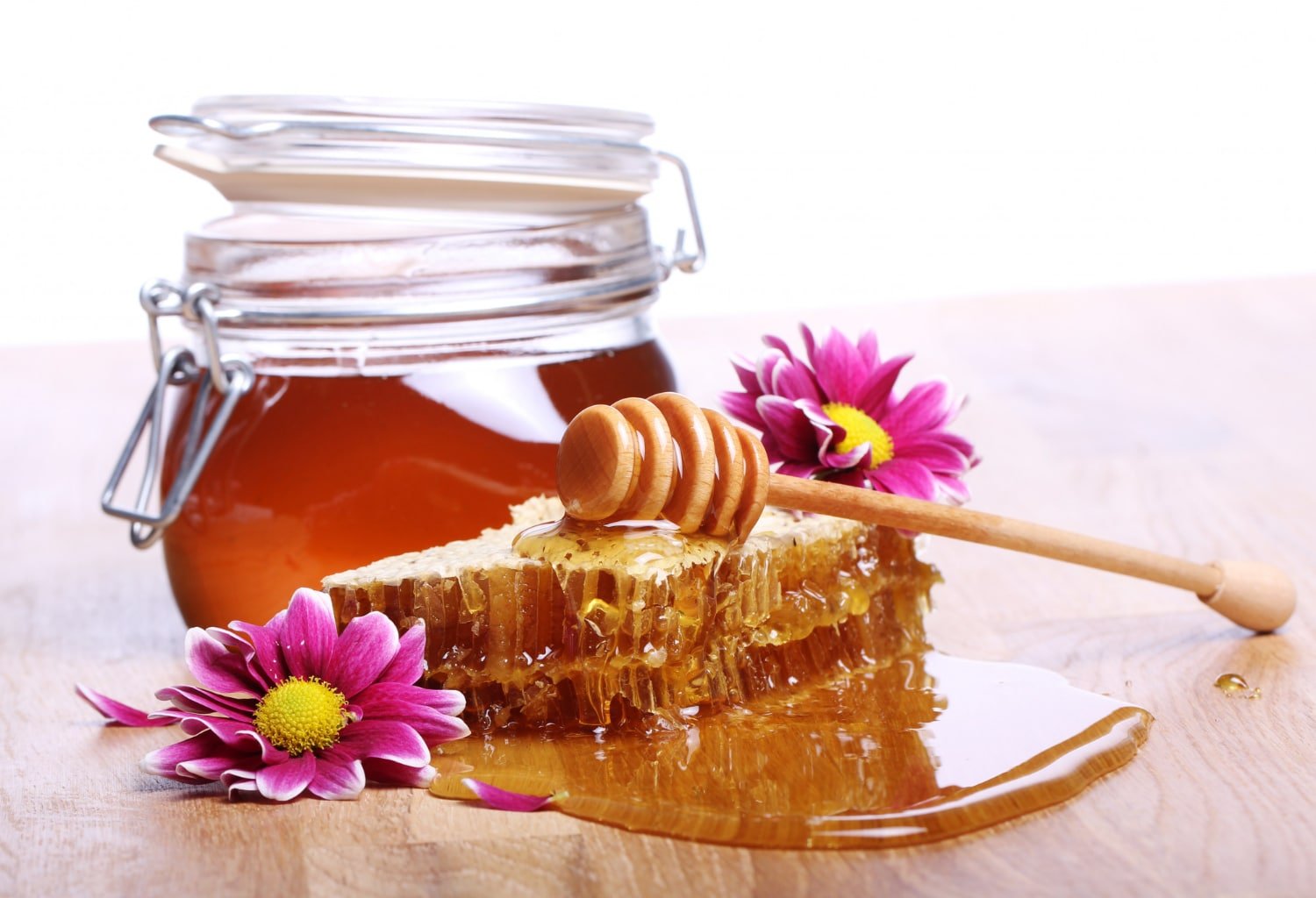 honey in a jar