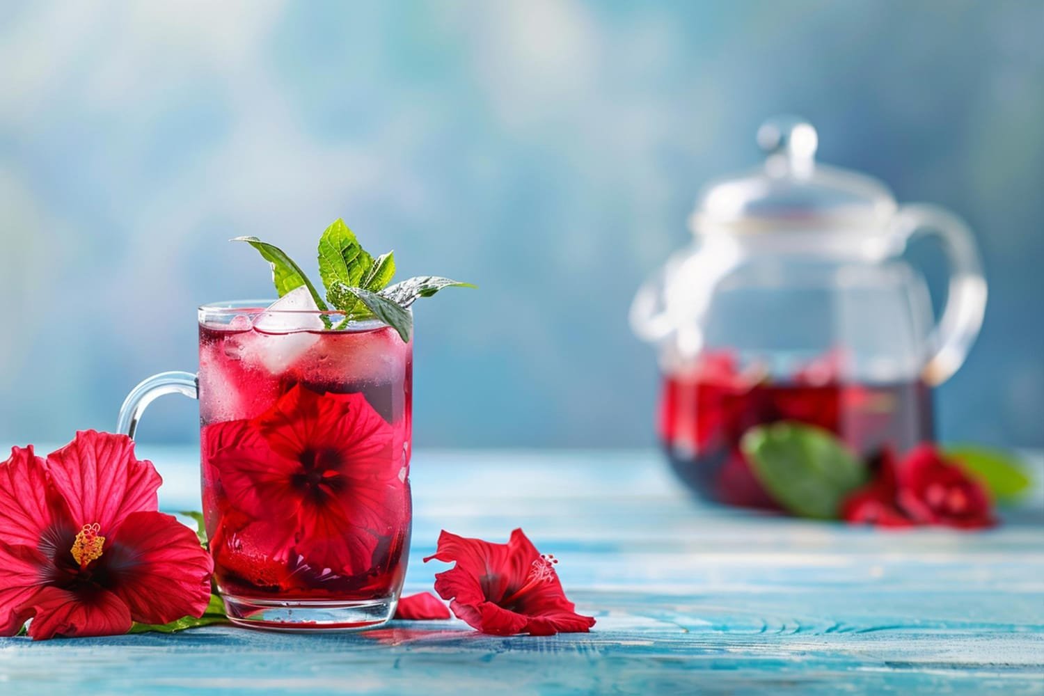 iced hibiscus tea